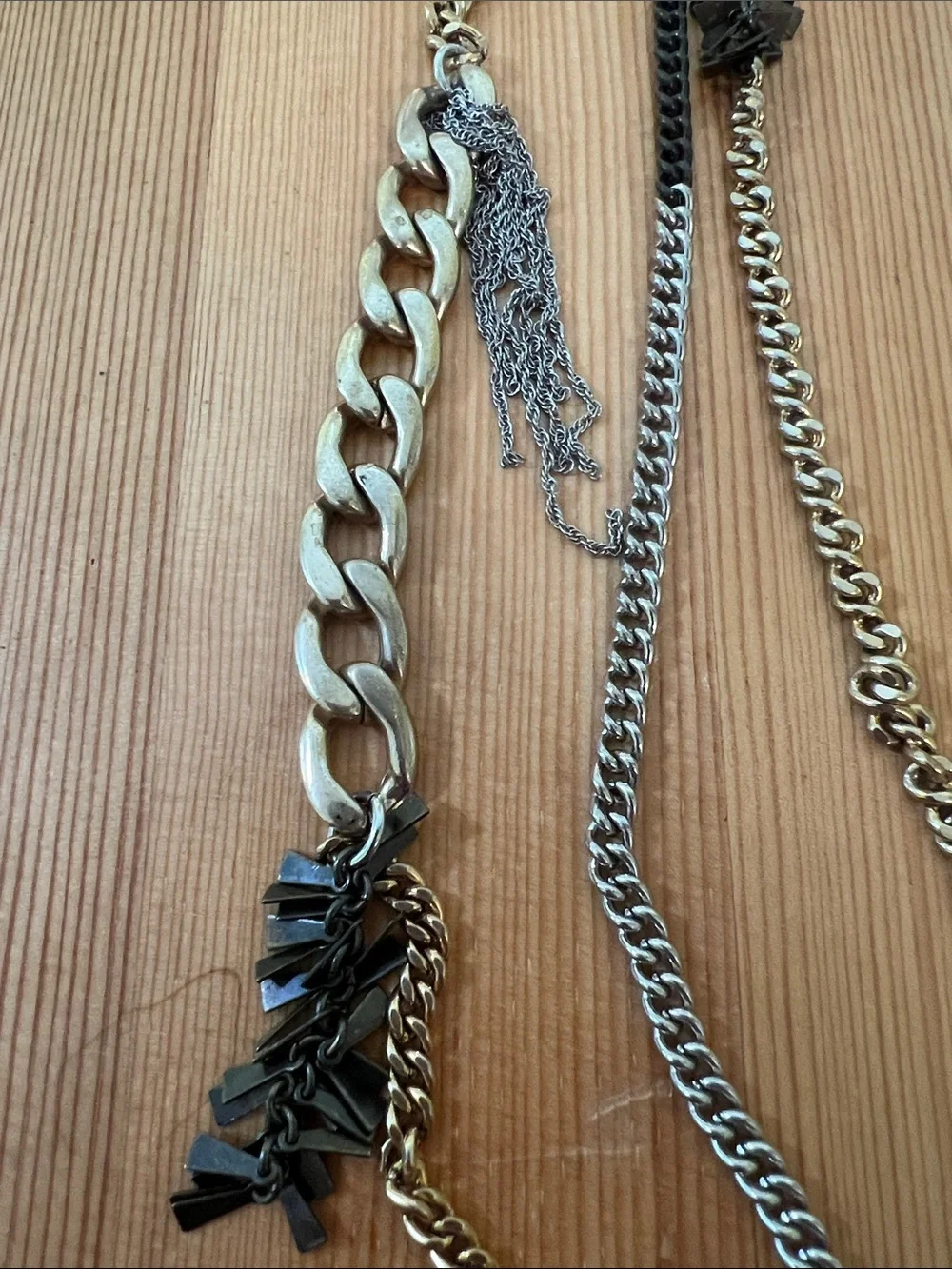 Banana Republic Mixed Metal Three Strand Necklace
